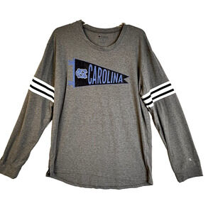 Champion North Carolina Shirt Women's XL Gray Blue UNC Long Sleeves College ACC
